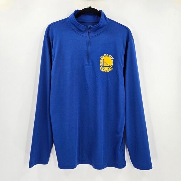 Golden State Warriors Ultra Game Quarter Zip Long Sleeve Pullover Shirt Large - Picture 2 of 8